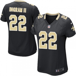 Nike Saints #22 Mark Ingram II Black Team Color Womens Stitched NFL Elite Jersey Nike Saints #22 Mark Ingram II Black Team Color Womens Stitched NFL Elite Jersey