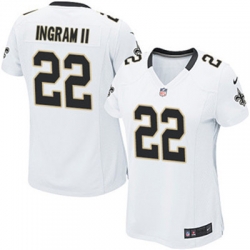 Nike Saints #22 Mark Ingram II White Womens Stitched NFL Elite Jersey Nike Saints #22 Mark Ingram II White Womens Stitched NFL Elite Jersey