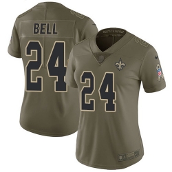 Nike Saints #24 Vonn Bell Olive Womens Stitched NFL Limited 2017 Salute to Service Jersey Nike Saints #24 Vonn Bell Olive Womens Stitched NFL Limited 2017 Salute to Service Jersey