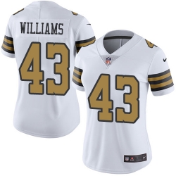 Nike Saints #43 Marcus Williams White Womens Stitched NFL Limited Rush Jersey Nike Saints #43 Marcus Williams White Womens Stitched NFL Limited Rush Jersey