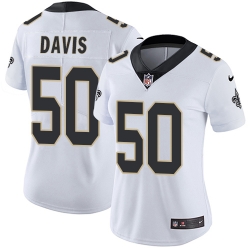 Nike Saints #50 DeMario Davis White Womens Stitched NFL Vapor Untouchable Limited Jersey Nike Saints #50 DeMario Davis White Womens Stitched NFL Vapor Untouchable Limited Jersey