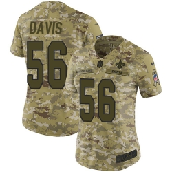 Nike Saints #56 DeMario Davis Camo Women Stitched NFL Limited 2018 Salute to Service Jersey Nike Saints #56 DeMario Davis Camo Women Stitched NFL Limited 2018 Salute to Service Jersey