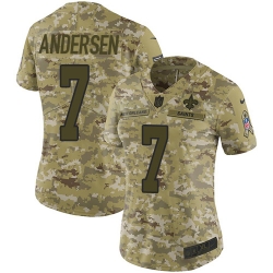 Nike Saints #7 Morten Andersen Camo Women Stitched NFL Limited 2018 Salute to Service Jersey Nike Saints #7 Morten Andersen Camo Women Stitched NFL Limited 2018 Salute to Service Jersey
