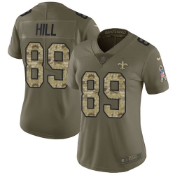 Nike Saints #89 Josh Hill Olive Camo Womens Stitched NFL Limited 2017 Salute to Service Jersey Nike Saints #89 Josh Hill Olive Camo Womens Stitched NFL Limited 2017 Salute to Service Jersey
