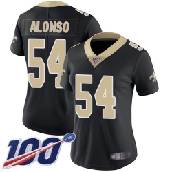 Women Saints 54 Kiko Alonso Black Vapor Untouchable 100th season Patch Jersey Women Saints 54 Kiko Alonso Black Vapor Untouchable 100th season Patch Jersey