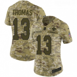 Womens Nike New Orleans Saints 13 Michael Thomas Limited Camo 2018 Salute to Service NFL Jersey Womens Nike New Orleans Saints 13 Michael Thomas Limited Camo 2018 Salute to Service NFL Jersey