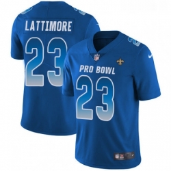 Womens Nike New Orleans Saints 23 Marshon Lattimore Limited Royal Blue 2018 Pro Bowl NFL Jersey Womens Nike New Orleans Saints 23 Marshon Lattimore Limited Royal Blue 2018 Pro Bowl NFL Jersey