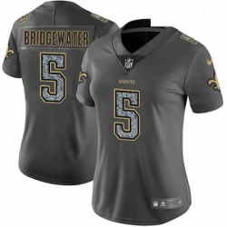 Womens Nike New Orleans Saints 5 Teddy Bridgewater Gray Static Vapor Untouchable Limited NFL Jersey Womens Nike New Orleans Saints 5 Teddy Bridgewater Gray Static Vapor Untouchable Limited NFL Jersey
