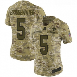 Womens Nike New Orleans Saints 5 Teddy Bridgewater Limited Camo 2018 Salute to Service NFL Jersey Womens Nike New Orleans Saints 5 Teddy Bridgewater Limited Camo 2018 Salute to Service NFL Jersey