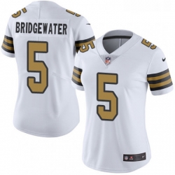 Womens Nike New Orleans Saints 5 Teddy Bridgewater Limited White Rush Vapor Untouchable NFL Jersey Womens Nike New Orleans Saints 5 Teddy Bridgewater Limited White Rush Vapor Untouchable NFL Jersey