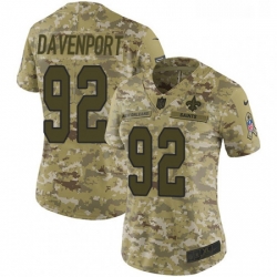 Womens Nike New Orleans Saints 92 Marcus Davenport Limited Camo 2018 Salute to Service NFL Jersey Womens Nike New Orleans Saints 92 Marcus Davenport Limited Camo 2018 Salute to Service NFL Jersey