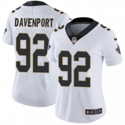 Womens Nike New Orleans Saints 92 Marcus Davenport White Stitched NFL Vapor Untouchable Limited Jersey Womens Nike New Orleans Saints 92 Marcus Davenport White Stitched NFL Vapor Untouchable Limited Jersey