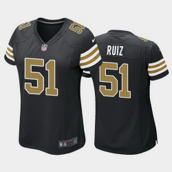 women cesar ruiz new orleans saints black alternate game jersey  women cesar ruiz new orleans saints black alternate game jersey