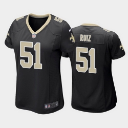 women cesar ruiz new orleans saints black game jersey  women cesar ruiz new orleans saints black game jersey