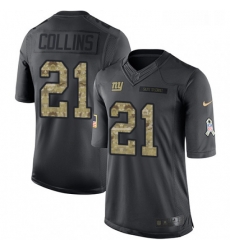 Mens Nike New York Giants 21 Landon Collins Limited Black 2016 Salute to Service NFL Jersey