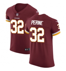 Men Nike Redskins #32 Samaje Perine Burgundy Red Team Color Stitched NFL Vapor Untouchable Elite Jersey