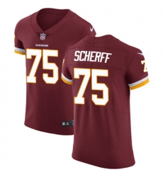 Men Nike Redskins #75 Brandon Scherff Burgundy Red Team Color Stitched NFL Vapor Untouchable Elite Jersey