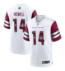 Men Washington Commanders 14 Sam Howell 2022 White Stitched Game Jersey