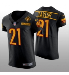 Men Washington Commanders 21 Sean Taylor 90th Anniversary Black Elite Stitched Jersey