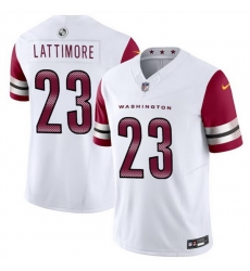 Men Washington Commanders 23 Marshon Lattimore White 2024 F U S E  Vapor Limited Stitched Football Jersey