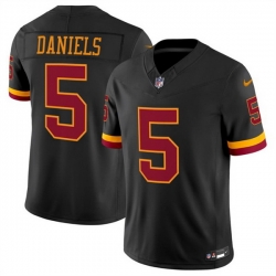 Men Washington Commanders  5 Jayden Daniels Black 2026 F U S E  Hail Raiser Alternate Vapor Limited Stitched Football Jersey