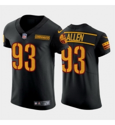 Men Washington Commanders 93 Jonathan Allen Black Elite Stitched jersey