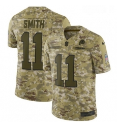 Mens Nike Washington Redskins 11 Alex Smith Burgundy Limited Camo 2018 Salute to Service NFL Jersey