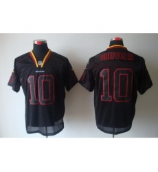 Nike Washington Redskins 10 Robert Griffin III Black Elite Lights Out NFL Jersey