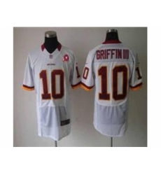 Nike Washington Redskins 10 Robert Griffin III White Elite 80TH Patch NFL Jersey