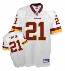 Reebok Washington Redskins 21 Sean Taylor White Replica Throwback NFL Jersey