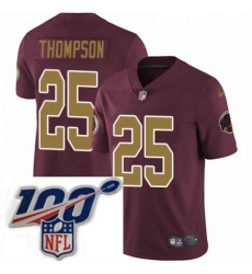 Youth Nike Washington Redskins 25 Chris Thompson Burgundy RedGold Number Alternate 80TH Anniversary Vapor Untouchable Limited Stitched 100th anniversary Ne