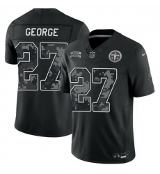 Men Tennessee Titans 27 Eddie George Black F U S E 2026 Salute to Service Limited Stitched Football Jersey