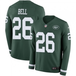 Jets #26 Le 27Veon Bell Green Team Color Men Stitched Football Limited Therma Long Sleeve Jersey Jets #26 Le 27Veon Bell Green Team Color Men Stitched Football Limited Therma Long Sleeve Jersey