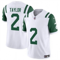 Men New York Jets 2 Tyrod Taylor White 2024 F U S E  Classic Alternate Vapor Untouchable Limited Stitched Jersey