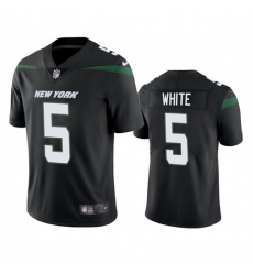 Men New York Jets 5 Mike White Black Vapor Untouchable Limited Stitched Jersey