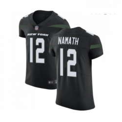 Mens New York Jets 12 Joe Namath Black Alternate Vapor Untouchable Elite Player Football Jersey Mens New York Jets 12 Joe Namath Black Alternate Vapor Untouchable Elite Player Football Jersey
