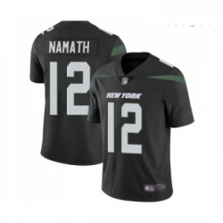 Mens New York Jets 12 Joe Namath Black Alternate Vapor Untouchable Limited Player Football Jersey Mens New York Jets 12 Joe Namath Black Alternate Vapor Untouchable Limited Player Football Jersey