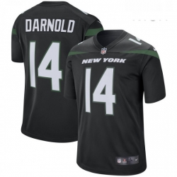 Mens New York Jets 14 Sam Darnold Nike Black Player Game Jersey Mens New York Jets 14 Sam Darnold Nike Black Player Game Jersey