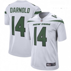 Mens New York Jets 14 Sam Darnold Nike White Player Game Jersey Mens New York Jets 14 Sam Darnold Nike White Player Game Jersey