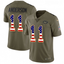 Mens Nike New York Jets 11 Robby Anderson Limited OliveUSA Flag 2017 Salute to Service NFL Jersey Mens Nike New York Jets 11 Robby Anderson Limited OliveUSA Flag 2017 Salute to Service NFL Jersey