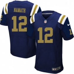 Mens Nike New York Jets 12 Joe Namath Elite Navy Blue Alternate NFL Jersey Mens Nike New York Jets 12 Joe Namath Elite Navy Blue Alternate NFL Jersey
