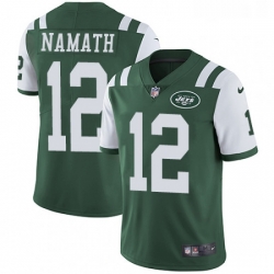 Mens Nike New York Jets 12 Joe Namath Green Team Color Vapor Untouchable Limited Player NFL Jersey Mens Nike New York Jets 12 Joe Namath Green Team Color Vapor Untouchable Limited Player NFL Jersey