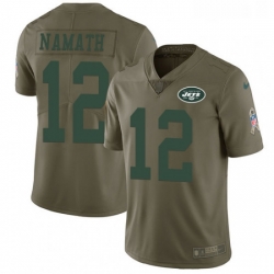 Mens Nike New York Jets 12 Joe Namath Limited Olive 2017 Salute to Service NFL Jersey Mens Nike New York Jets 12 Joe Namath Limited Olive 2017 Salute to Service NFL Jersey