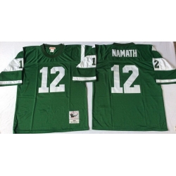 Mitchell And Ness jets #12 Joe Namath green Throwback Stitched NFL Jerseys Mitchell And Ness jets #12 Joe Namath green Throwback Stitched NFL Jerseys