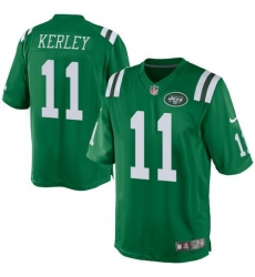 Nike Jets #11 Jeremy Kerley Green Mens Stitched NFL Elite Rush Jersey