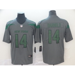 Nike Jets 14 Sam Darnold Gray Inverted Legend Limited Jersey Nike Jets 14 Sam Darnold Gray Inverted Legend Limited Jersey