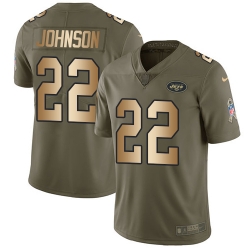Nike Jets #22 Trumaine Johnson Olive Gold Mens Stitched NFL Limited 2017 Salute To Service Jersey Nike Jets #22 Trumaine Johnson Olive Gold Mens Stitched NFL Limited 2017 Salute To Service Jersey