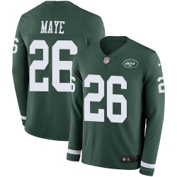 Nike Jets #26 Marcus Maye Green Team Color Men Stitched NFL Limited Therma Long Sleeve Jersey Nike Jets #26 Marcus Maye Green Team Color Men Stitched NFL Limited Therma Long Sleeve Jersey