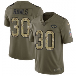 Nike Jets #30 Thomas Rawls Olive Camo Mens Stitched NFL Limited 2017 Salute To Service Jersey Nike Jets #30 Thomas Rawls Olive Camo Mens Stitched NFL Limited 2017 Salute To Service Jersey
