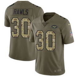 Nike Jets 30 Thomas Rawls Olive Camo Salute To Service Limited Jersey Nike Jets 30 Thomas Rawls Olive Camo Salute To Service Limited Jersey
